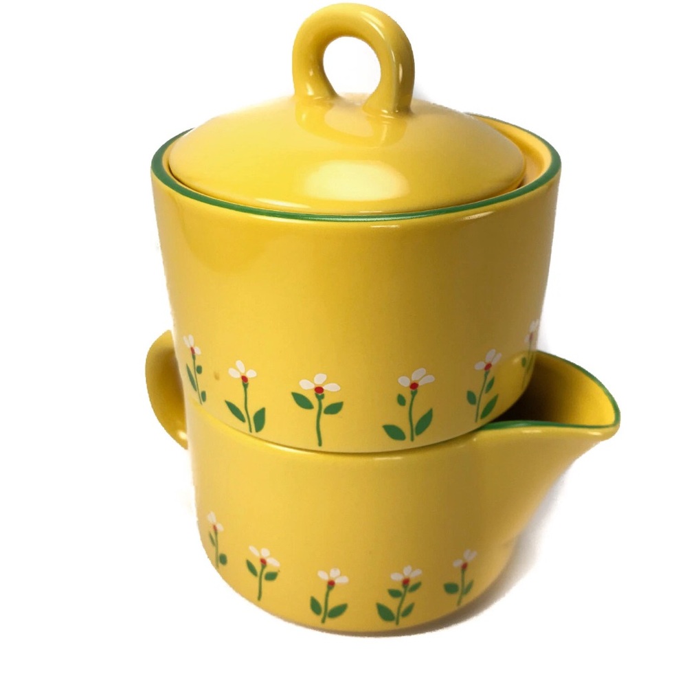 Teleflora Yellow Daisy 1984 sugar & cream set